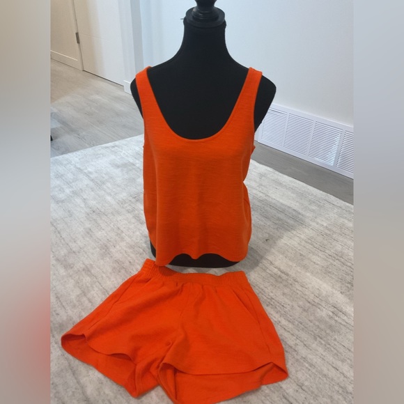 Women’s/ Girls 3 Piece Orange Terry Set. - Picture 3 of 9